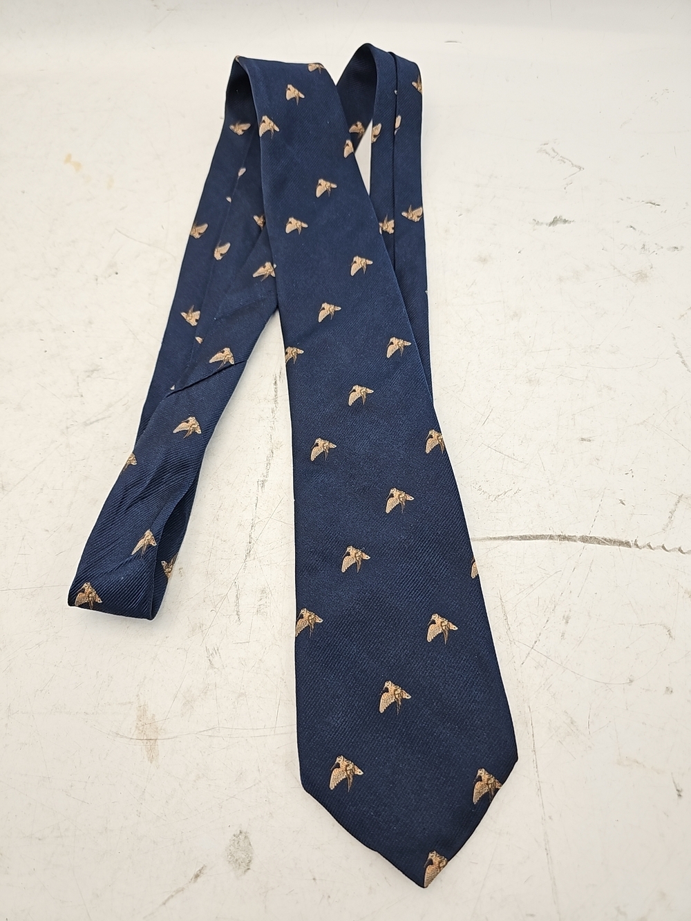 L.L. Bean Bird Pattern Silk Tie